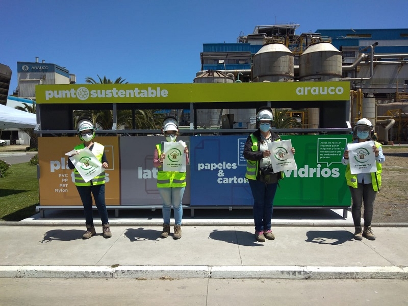 Trabajadores de celulosa y sus familias apuestan por el reciclaje de residuos 