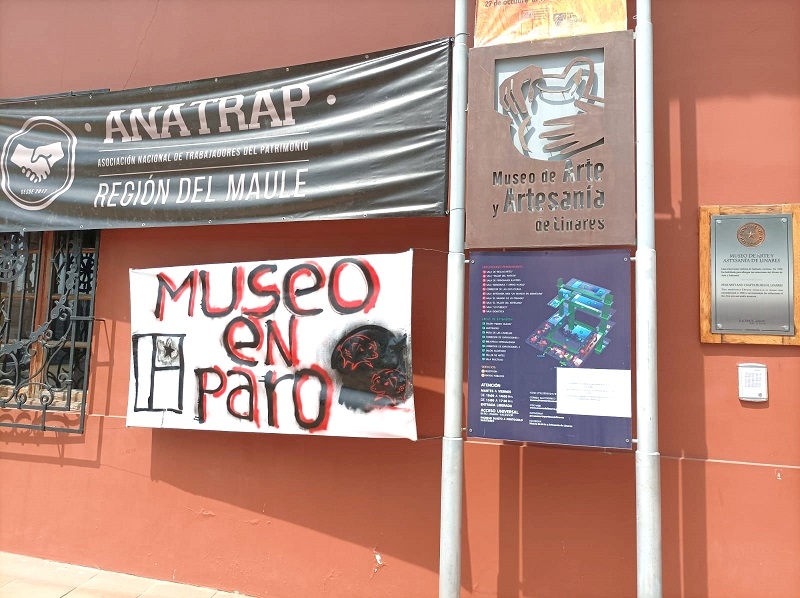 Linares también se sumó al paro de funcionarios de Museos