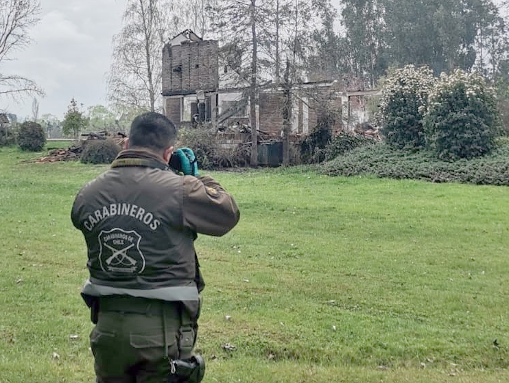 Linares LABOCAR Maule investiga incendio que afectó a una vivienda en sector Las Toscas