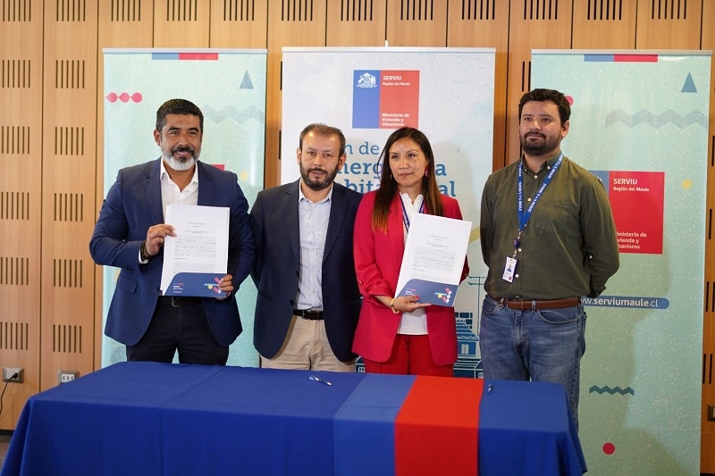  Serviu Maule y Nuevosur suscriben convenio para reducir tiempos de espera en construcción de soluciones habitacionales  