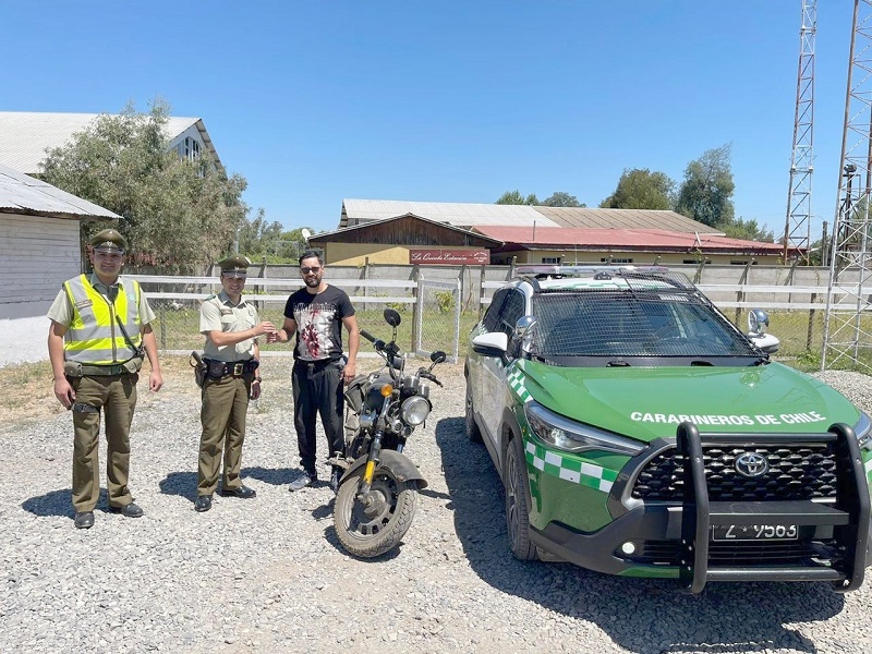 Villa Alegre: Carabineros detuvo a un sujeto por el robo de una motocicleta en Concepción.