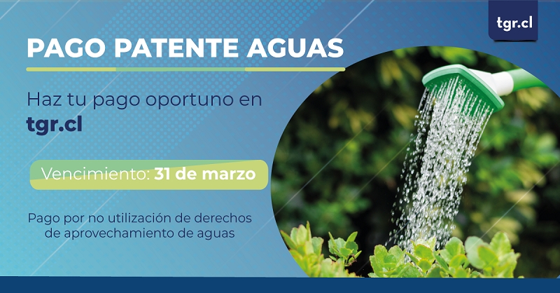 TGR invita a pagar en su portal patentes mineras y de aguas