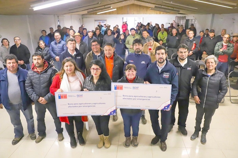 MINAGRI e INDAP inician la entrega de bonos a productores agrícolas de la región de maule afectados por las inundaciones