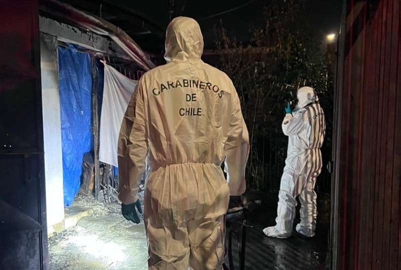 LABOCAR Maule investiga incendio con una madre y sus 3 hijos fallecidos en Talca