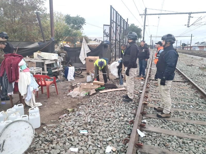Operativo de Seguridad se realizó en el sector de vía férrea sobre el paso peatonal