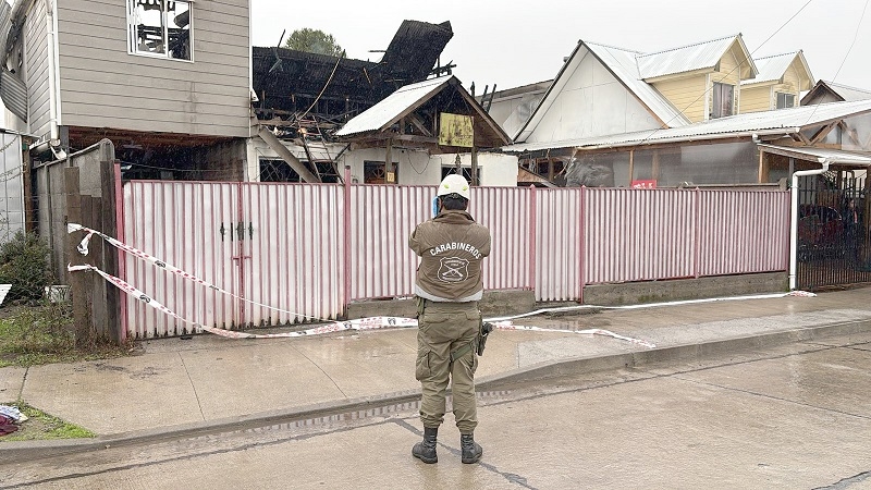 LABOCAR Maule investiga incendio que afectó a una vivienda en la comuna de Longaví