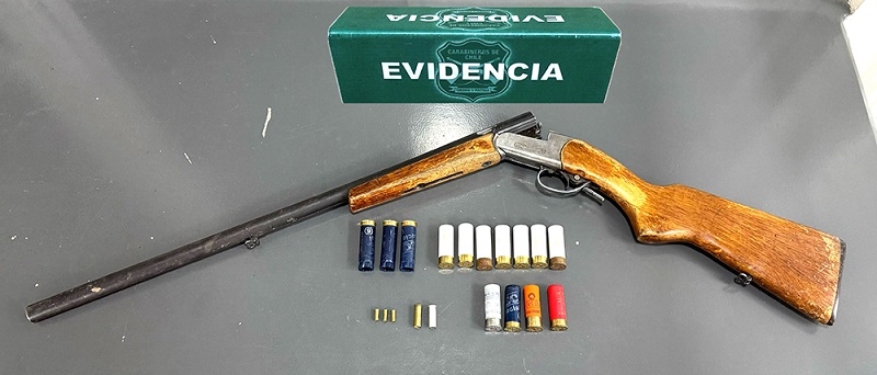 Longaví: Carabineros detuvo a un sujeto por porte y tenencia ilegal de arma de fuego y munición