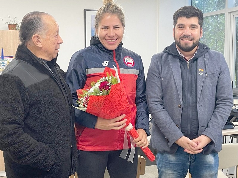 Autoridades del deporte maulino se reunieron con Karen Roco previo a los Juegos Olímpicos