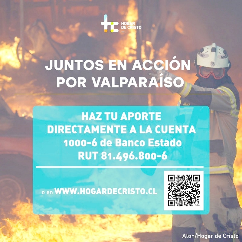 HOGAR DE CRISTO INVITA A SUMARSE A LA CAMPAÑA JUNTOS EN ACCIÓN POR VALPARAÍSO