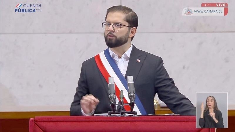 PRESIDENTE BORIC REALIZÓ SU SEGUNDA CUENTA PÚBLICA.