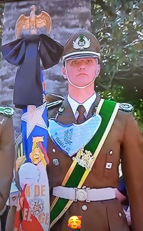 Joven yerbabuenino fue Abanderado de Carabineros en funeral de Ex Presidente Piñera 