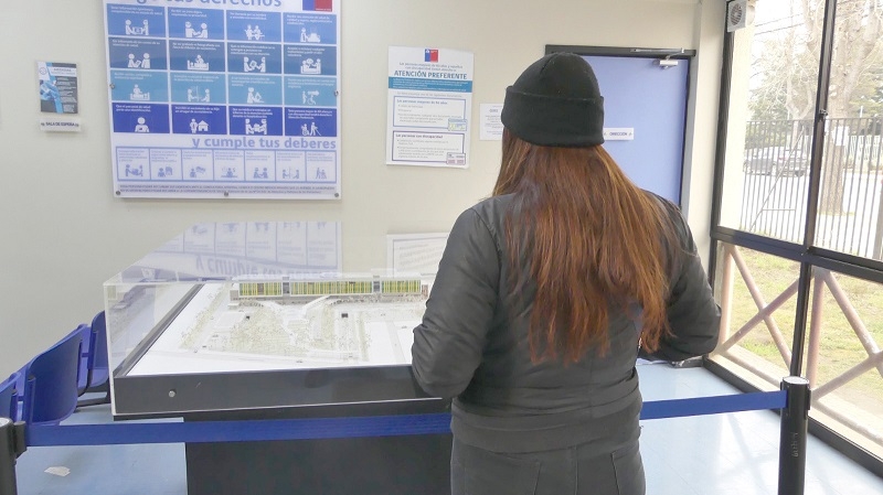 Maqueta del nuevo edificio se exhibe en el Hospital Parral