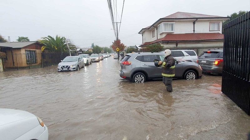 Linares: inundaciones provocó intenso frente de lluvias