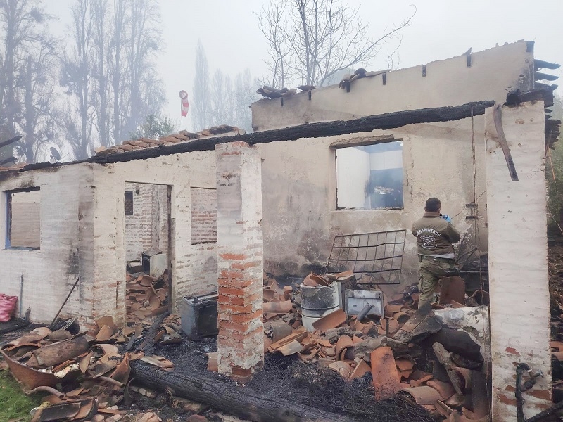 San Javier: Labocar investiga causa de incendio estructural