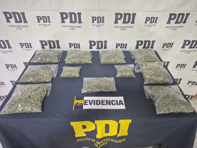 Retiro: PDI detuvo a imputado con más de un kilo de droga