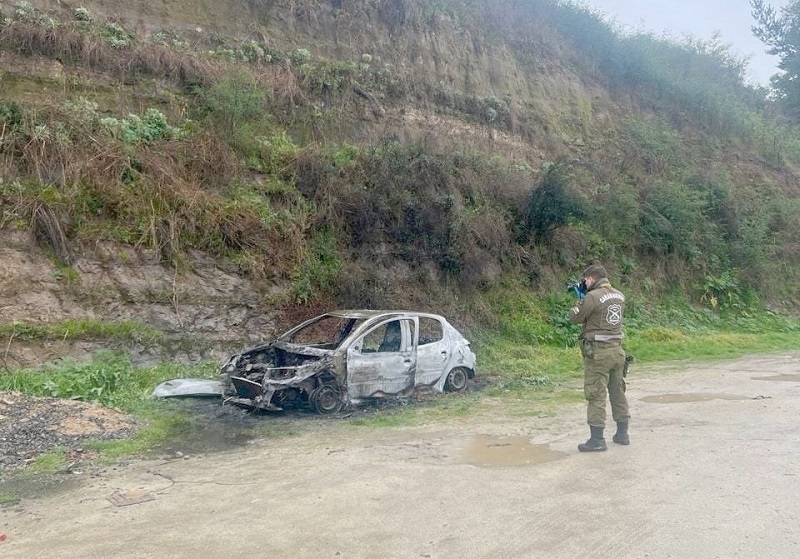 LABOCAR investiga causa de incendio de vehículo en la comuna de Constitución