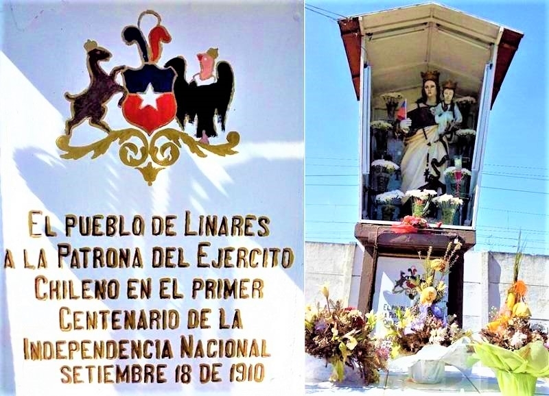 La Virgen del Carmen Patrona del Ejército Chileno  Linares 18 de septiembre – 1910