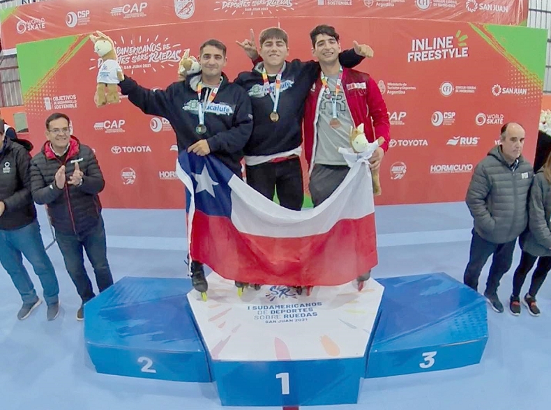 Maulinos aportaron con medallas a la delegación chilena que arrasó en Sudamericano de patinaje inline freestyle