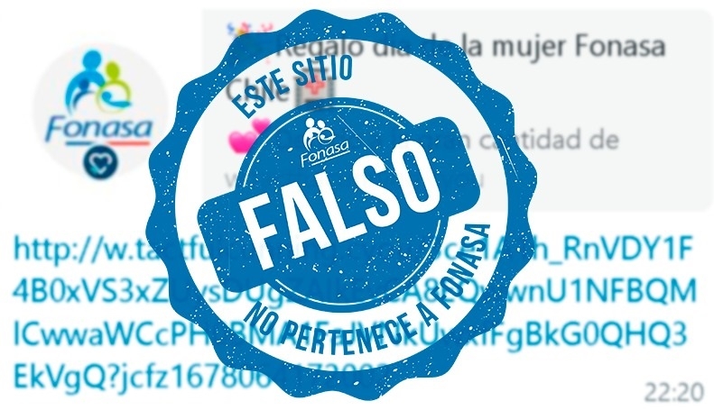 FONASA advierte sobre falsa campaña en WhatsApp y redes sociales