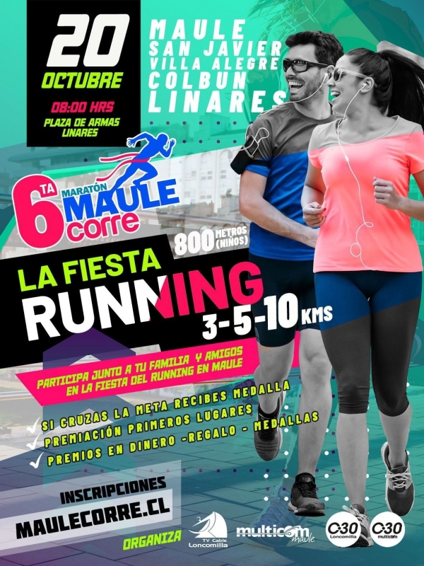 Linares se prepara para la sexta versión de la Maratón Maule Corre