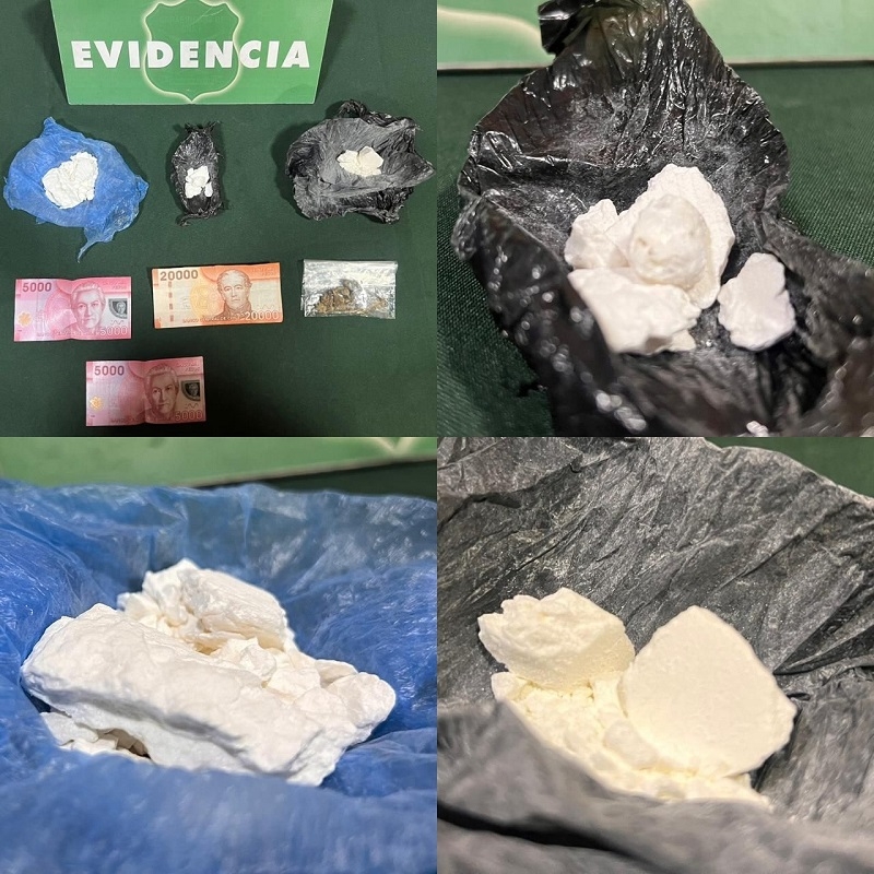 Carabineros detuvo a un sujeto por tráfico de drogas en Talca
