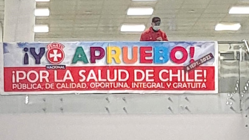 Sumario por lienzo apruebista: Hospital de Antofagasta apuntó a dirigentes gremiales