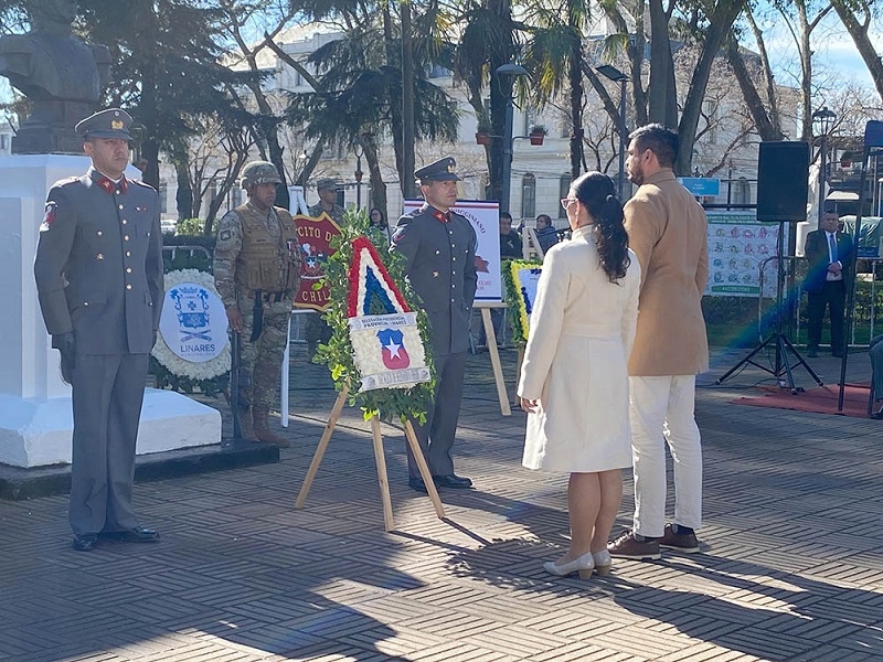 Linares también recordó el Natalicio de Bernardo O’Higgins