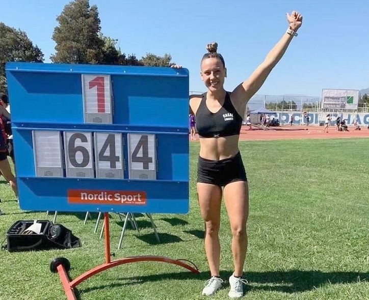 Rocío Muñoz  Intratable ahora sumo nuevo récord en salto 6.44 en categoría U23 