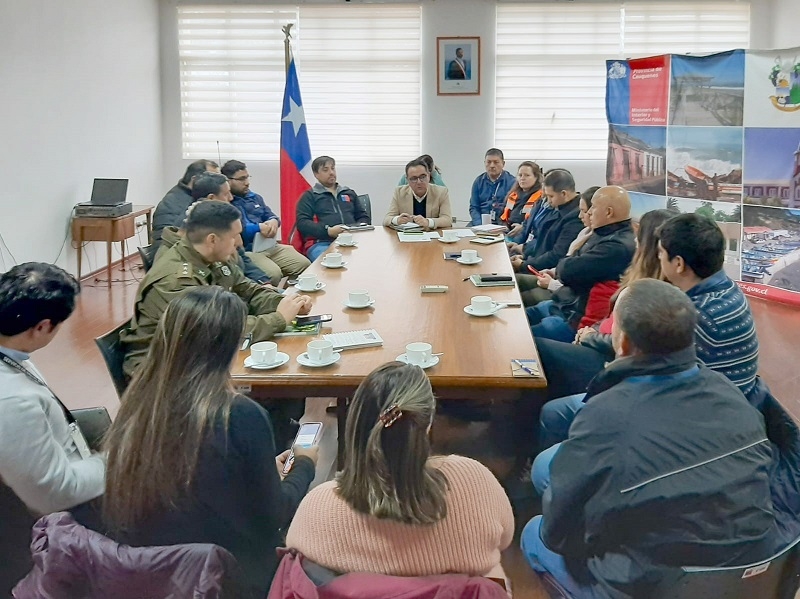 Delegado Merino preside reunión de COGRID por evento Meteorológico que ingresará a la Provincia de Cauquenes