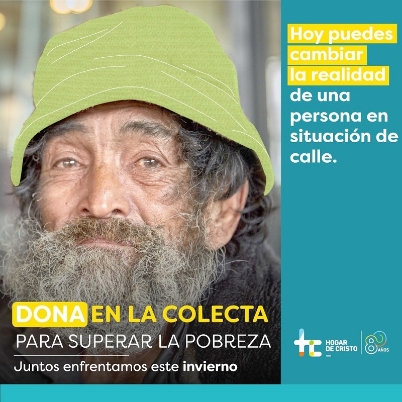  Hogar de Cristo invita a ser parte de su Colecta Digital: ¡Para que nadie muera de frío en calle!
