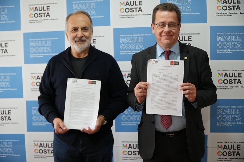 Universidad Autónoma de Chile y SLEP Maule Costa firman convenio de colaboración para fortalecer la educación pública en la región