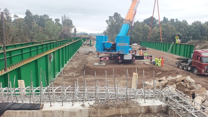 MOP avanza en la construcción del puente sobre el río Putagán entre Linares y Villa Alegre