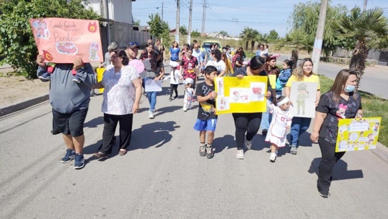En Villa Camus hubo marcha por los derechos de los niños y niñas