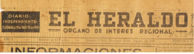 VALOREMOS NUESTRAS RIQUEZAS:  “EL HERALDO DE LINARES”  Fundado el 29 de agosto de 1937