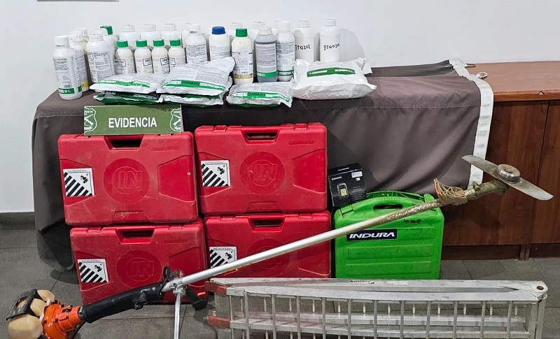 San Javier: Carabineros de Santa Ana de Lobos recuperó productos químicos y herramientas sustraídas desde un fundo