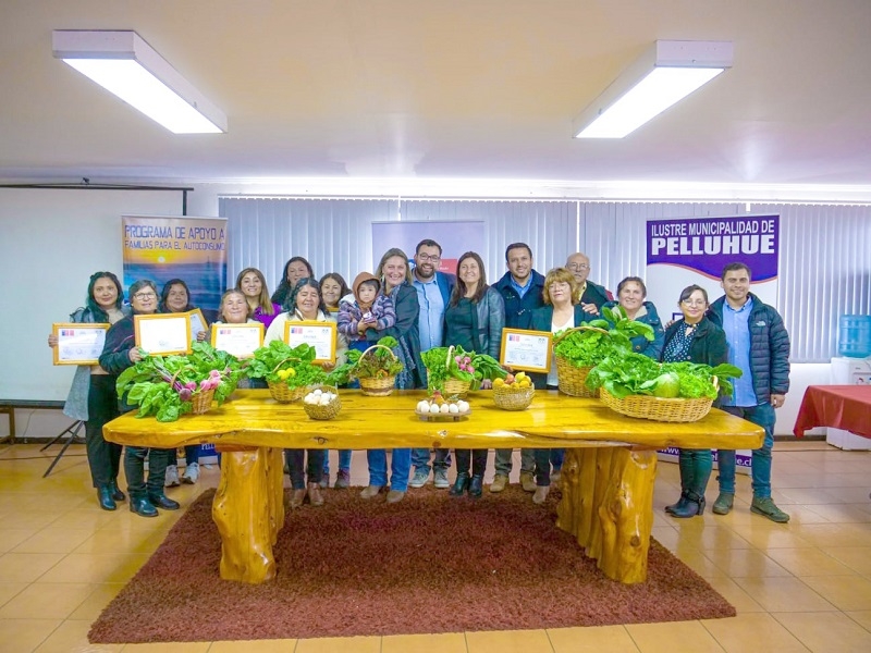 Gracias al Programa Seguridad Alimentaria del Fosis  Familias de Pelluhue podrán aumentar la disponibilidad de alimentos saludables