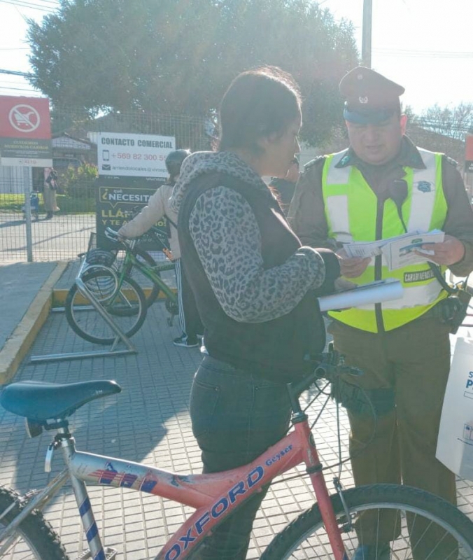 San Javier: Carabineros insta a la responsabilidad de utilizar la bicicleta de manera segura