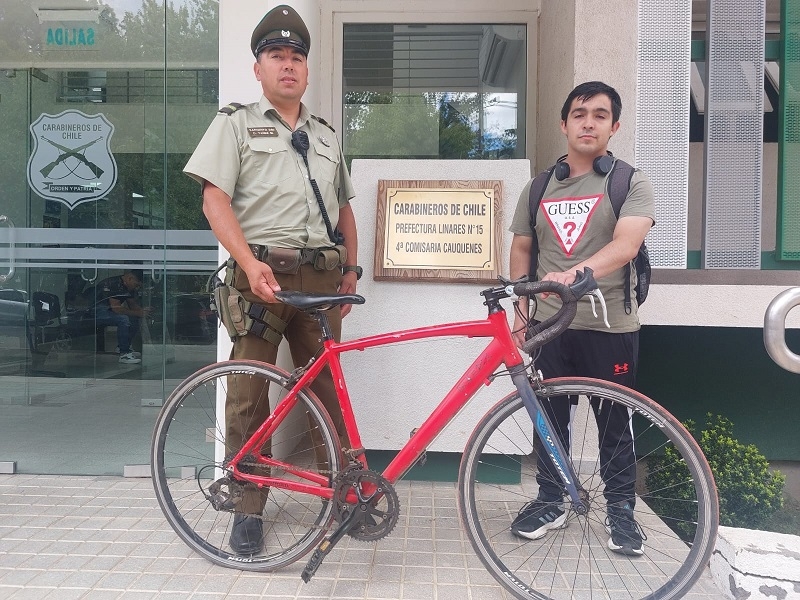 Fue sustraída el año 2022  Cauquenes: Carabineros detuvo a un sujeto por hurto de bicicleta