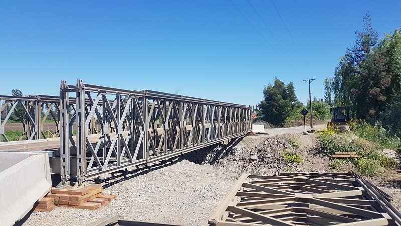 MOP instala puente mecano para vecinos del sector Chanquicó de San Javier  