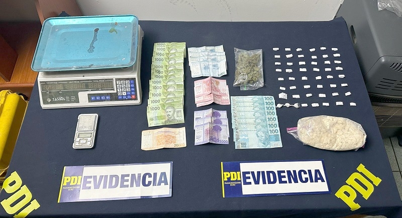 PDI detuvo a 4 imputados por delitos asociados a drogas y armas en Linares y Romeral