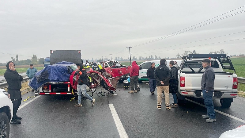 Un muerto y 3 lesionados en dos accidentes de tránsito en Ruta 5 Sur entre Retiro y Parral