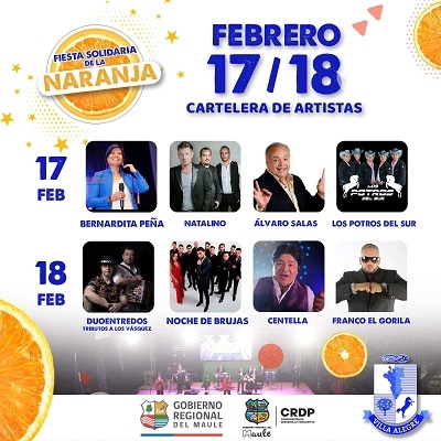 Por primera vez en su historia:  Fiesta de la Naranja se realizará con fines benéficos en Villa Alegre