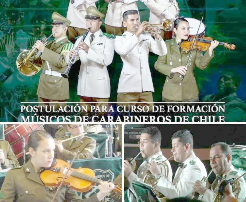 Parte proceso para Curso de Formación  de Músicos de Carabineros 
