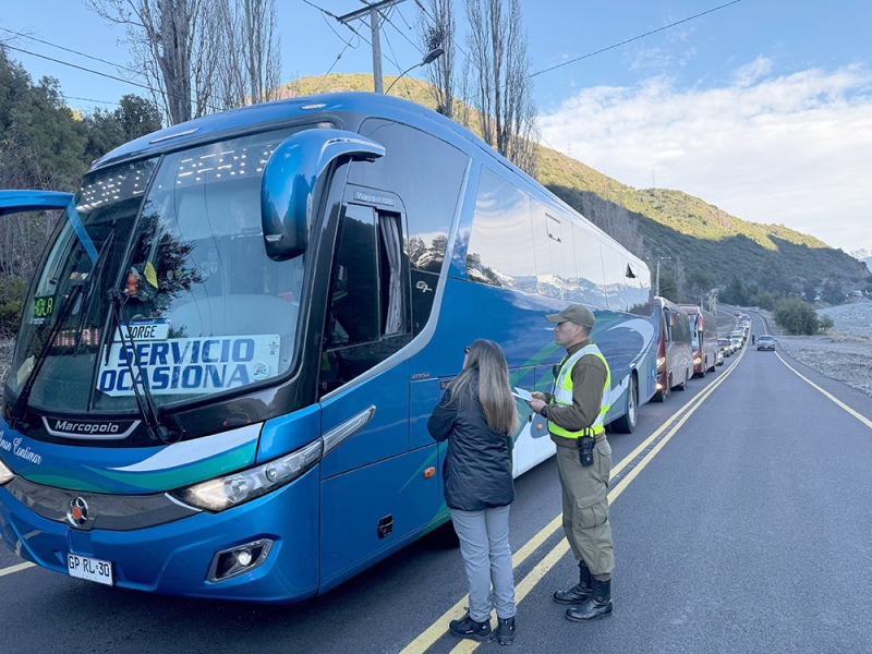 Carabineros del Maule reforzó controles preventivos en Paso Pehuenche
