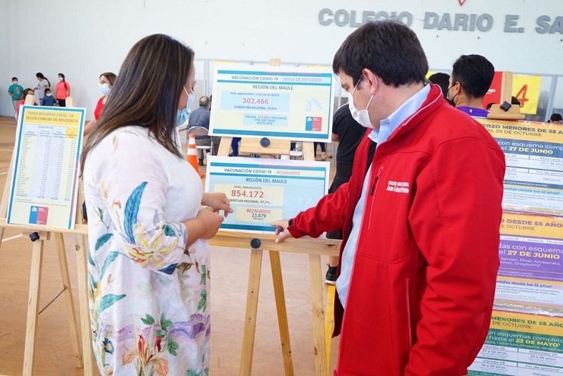 Región del Maule extendió jornadas de vacunación Covid-19 en horario vespertino 