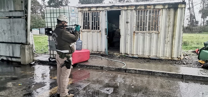 LABOCAR Maule investiga incendio de una bodega en San Javier