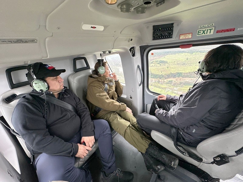  Delegado Aqueveque realizó sobrevuelo de monitoreo por sistema frontal en el Maule
