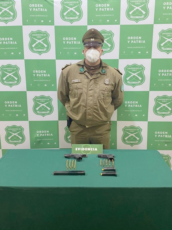 Constitución: dos detenidos por porte arma de fuego, disparos injustificados en la vía pública y tenencia ilegal de munición