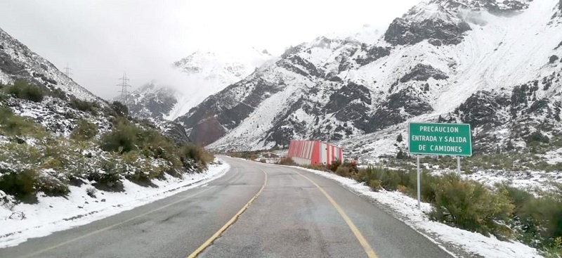 Cierran preventivamente Complejo Fronterizo Pehuenche por nevazones 