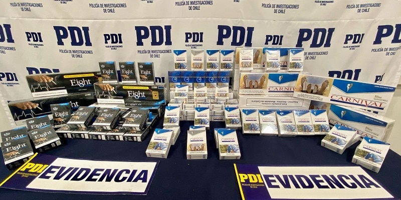 Longaví: PDI detuvo a dos hombres por vender cigarrillos de contrabando